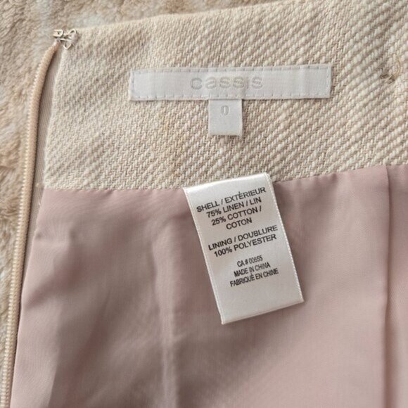Cassis Linen Blend Skirt Size - US 0 - Like New - Picture 8 of 10
